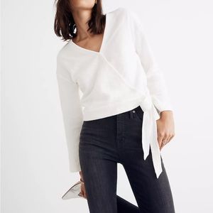 Madewell Texture & Thread Wrap Top